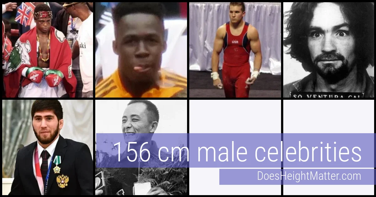 156 cm Male Celebrities and Famous Men
