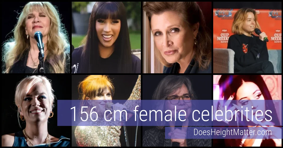 156 cm Female Celebrities and Famous Women