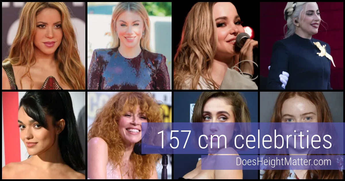 157 cm Celebrities and Famous People
