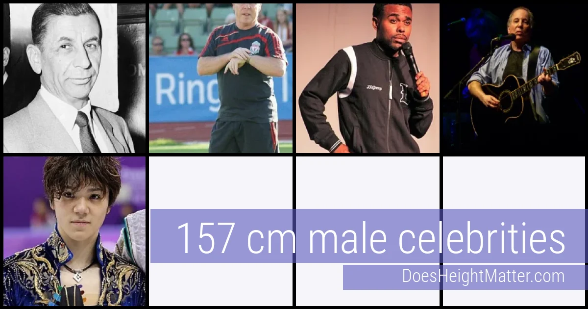 157 cm Male Celebrities and Famous Men