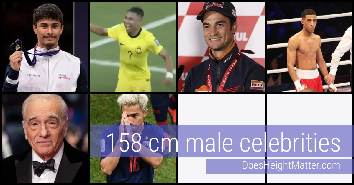 158 cm Male Celebrities and Famous Men