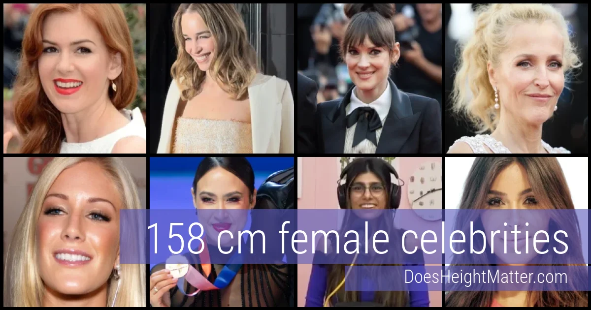 158 cm Female Celebrities and Famous Women
