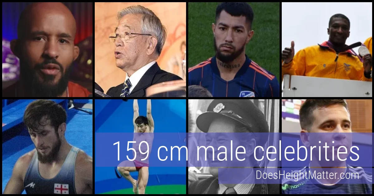 159 cm Male Celebrities and Famous Men