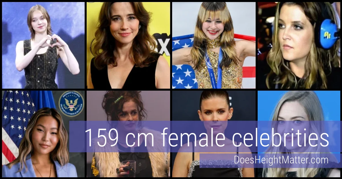 159 cm Female Celebrities and Famous Women