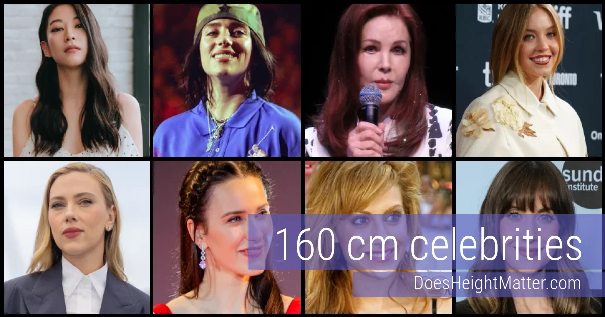 160 cm Celebrities and Famous People