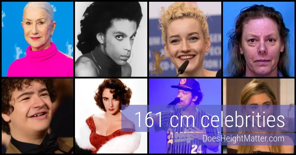 161 cm Celebrities and Famous People