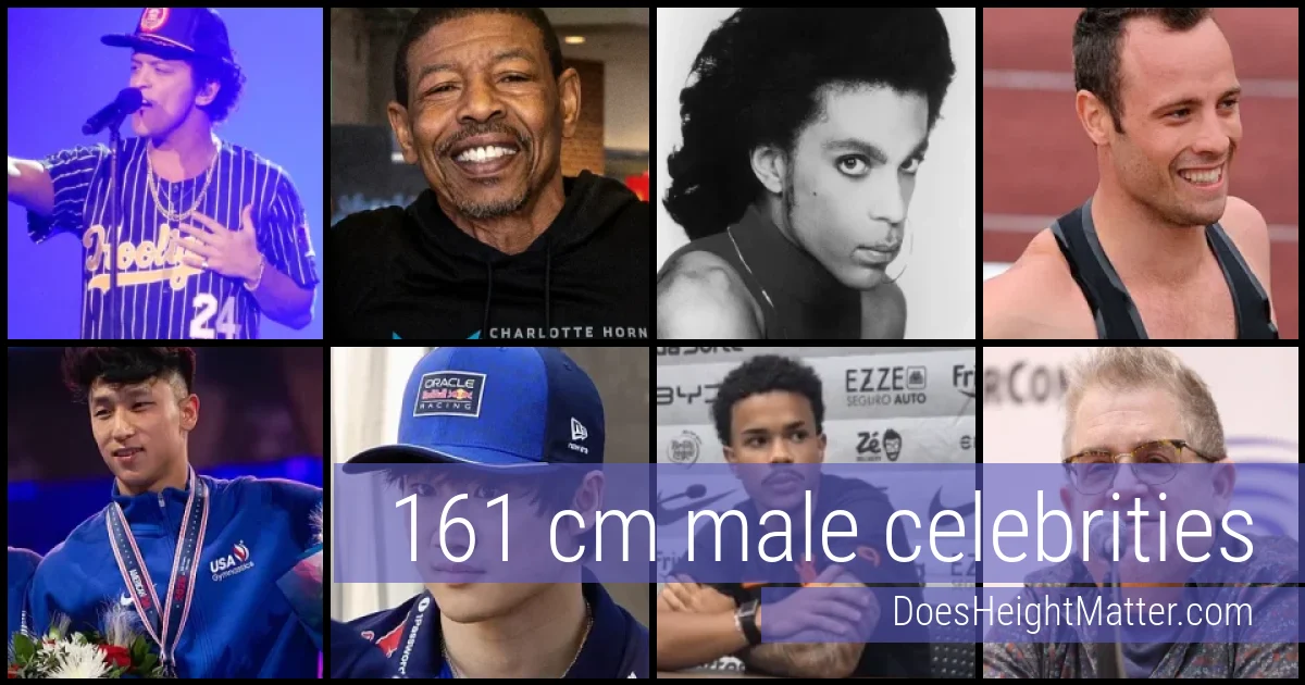 161 cm Male Celebrities and Famous Men