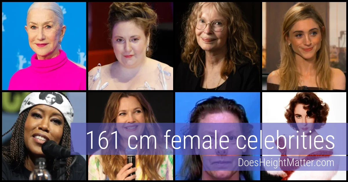 161 cm Female Celebrities and Famous Women