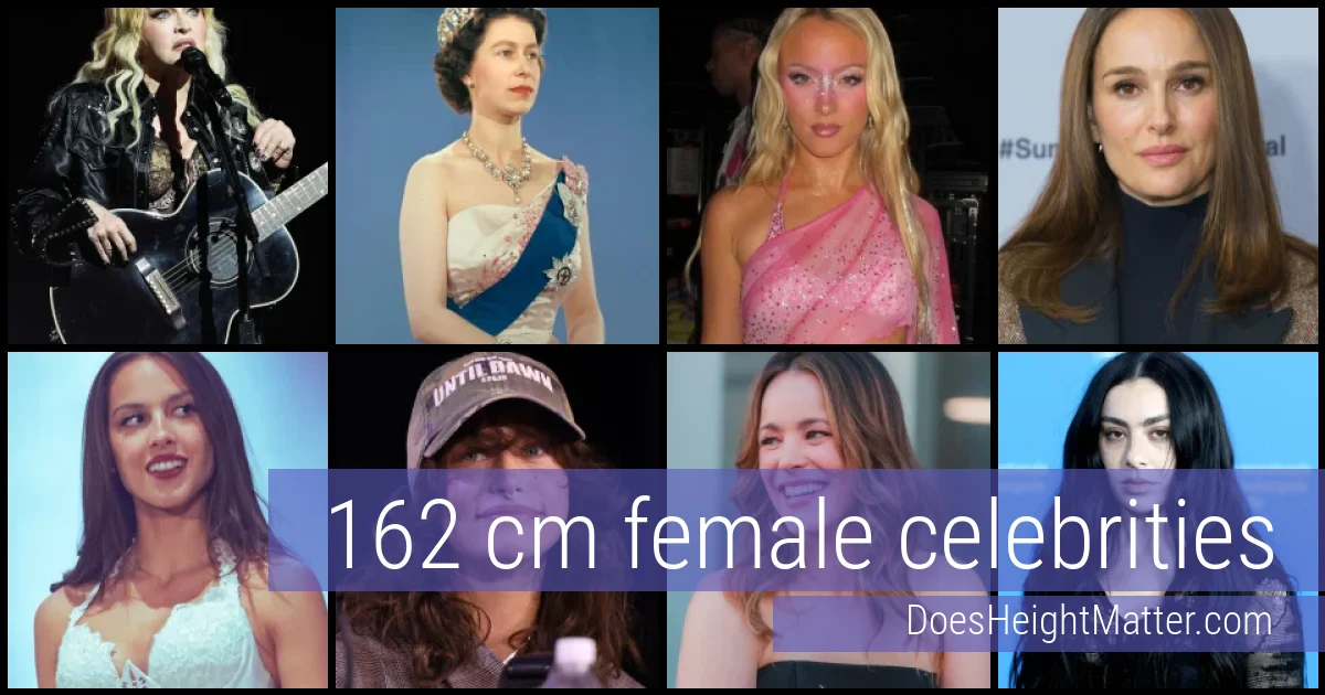 162 cm Female Celebrities and Famous Women
