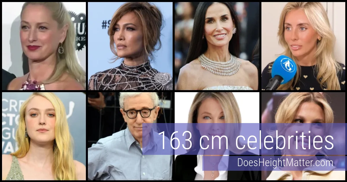 163 cm Celebrities and Famous People
