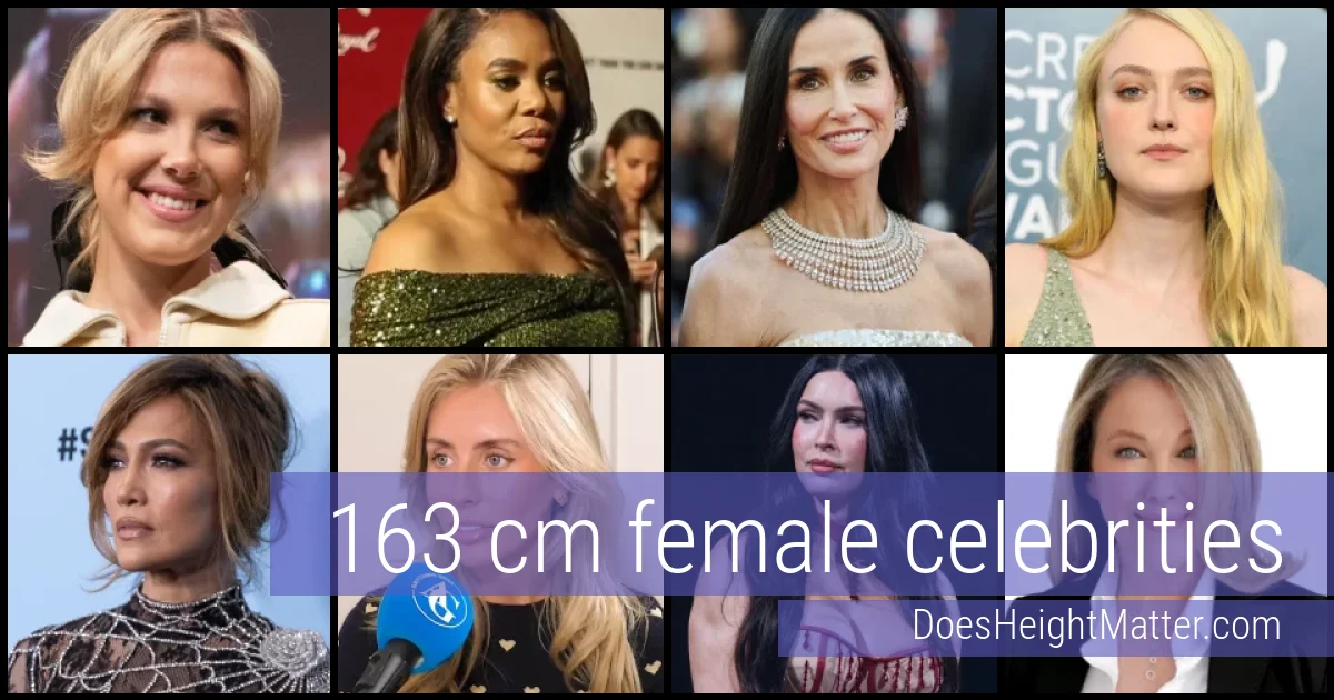 163 cm Female Celebrities and Famous Women