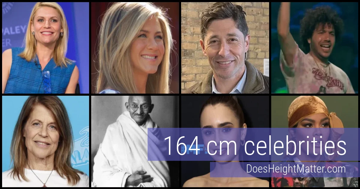 164 cm Celebrities and Famous People