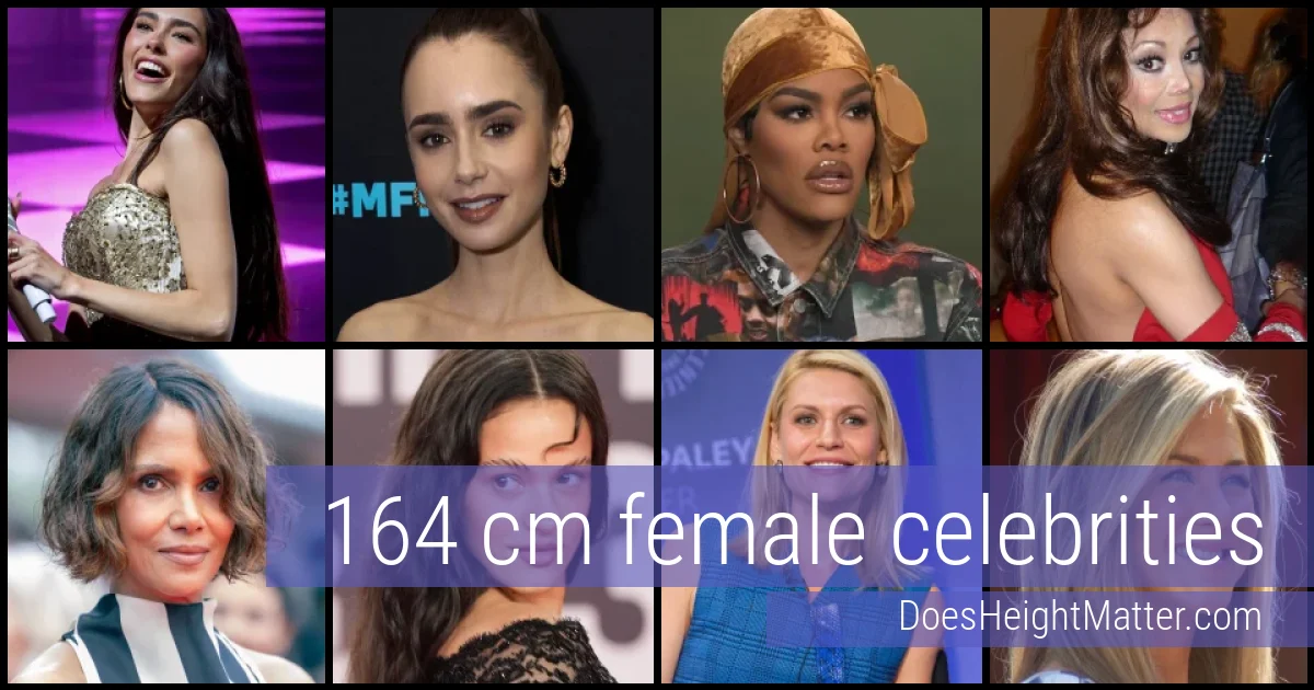 164 cm Female Celebrities and Famous Women