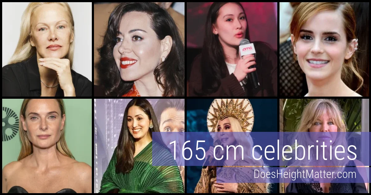 165 cm Celebrities and Famous People