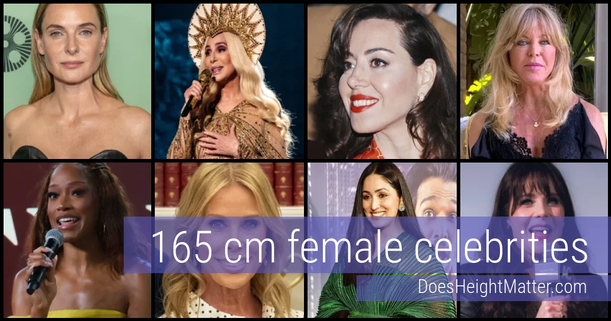 165 cm Female Celebrities and Famous Women