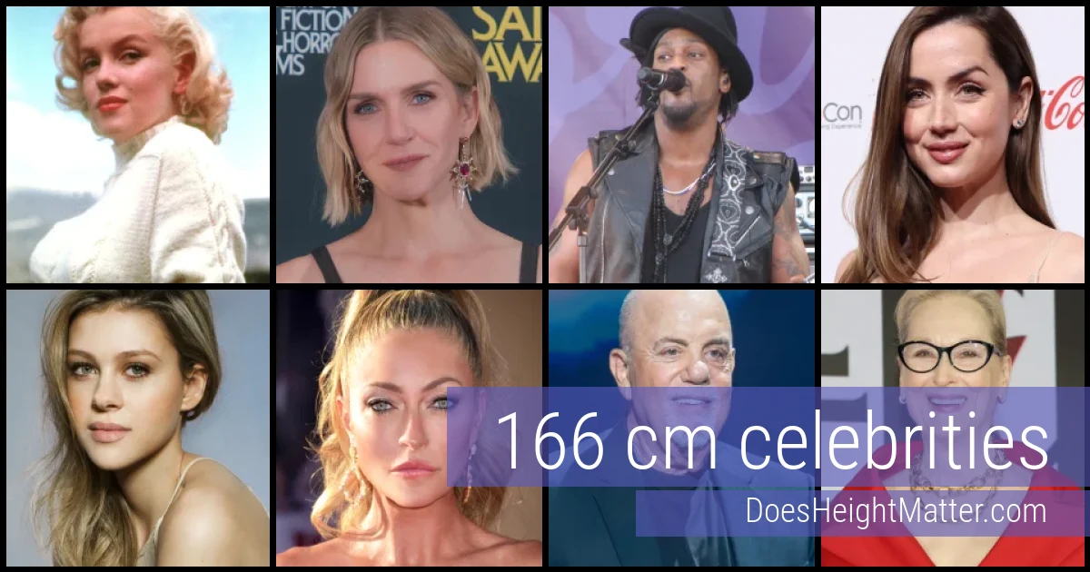 166 cm Celebrities and Famous People