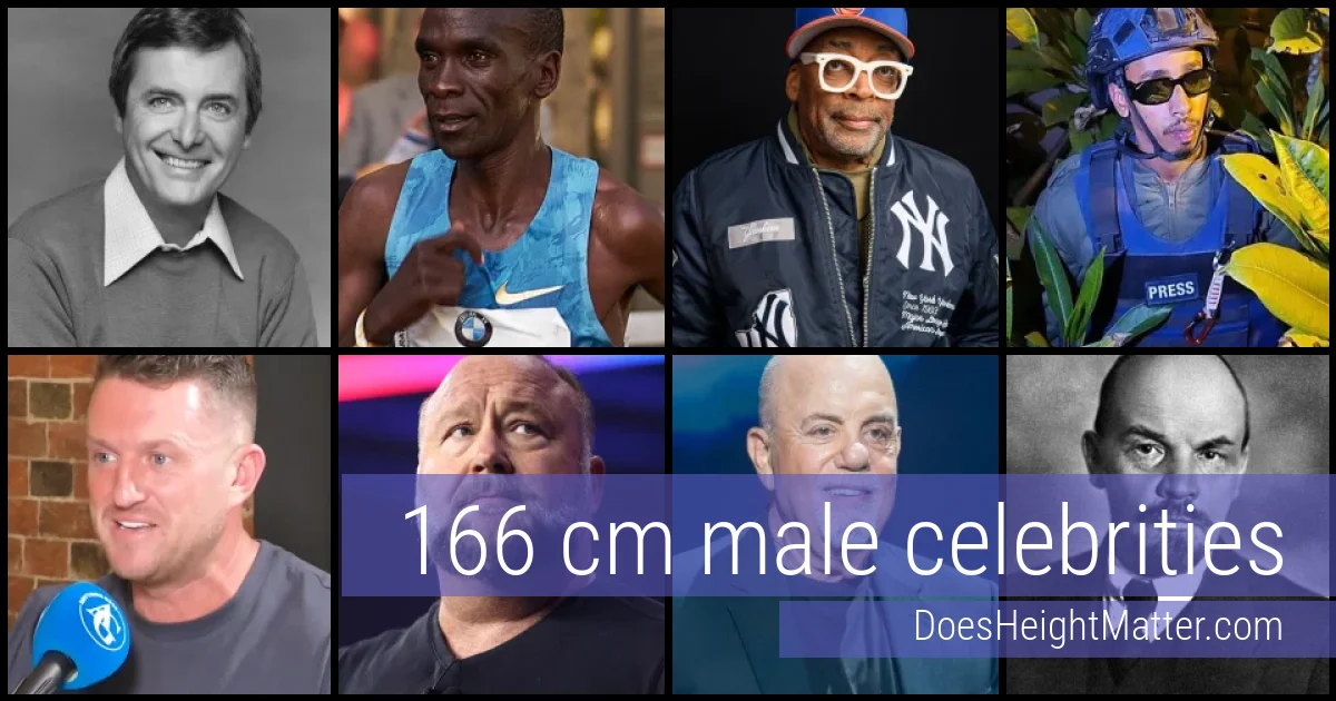 166 cm Male Celebrities and Famous Men