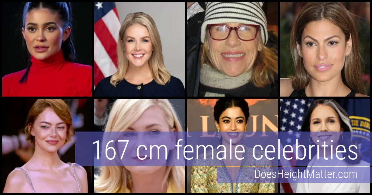 167 cm Female Celebrities and Famous Women
