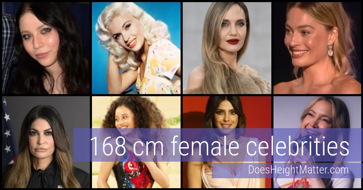 168 cm Female Celebrities and Famous Women