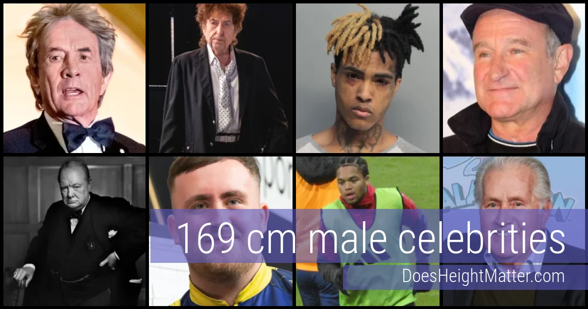 169 cm Male Celebrities and Famous Men