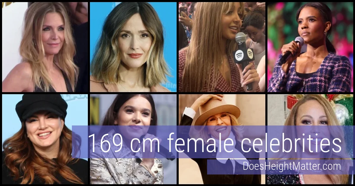 169 cm Female Celebrities and Famous Women