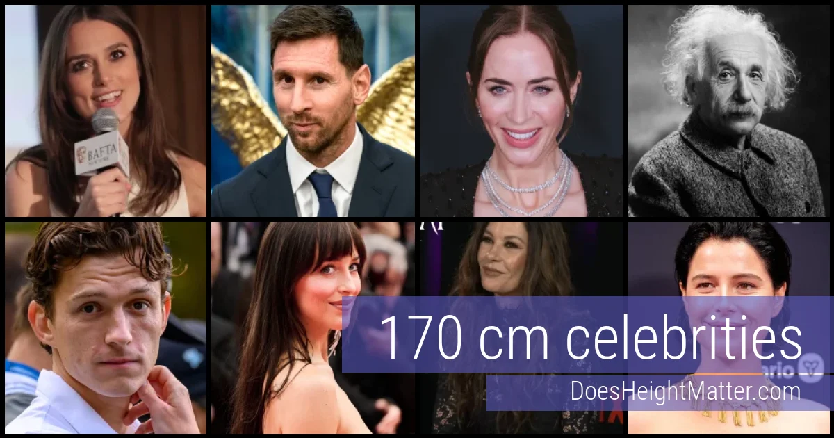 170 cm Celebrities and Famous People