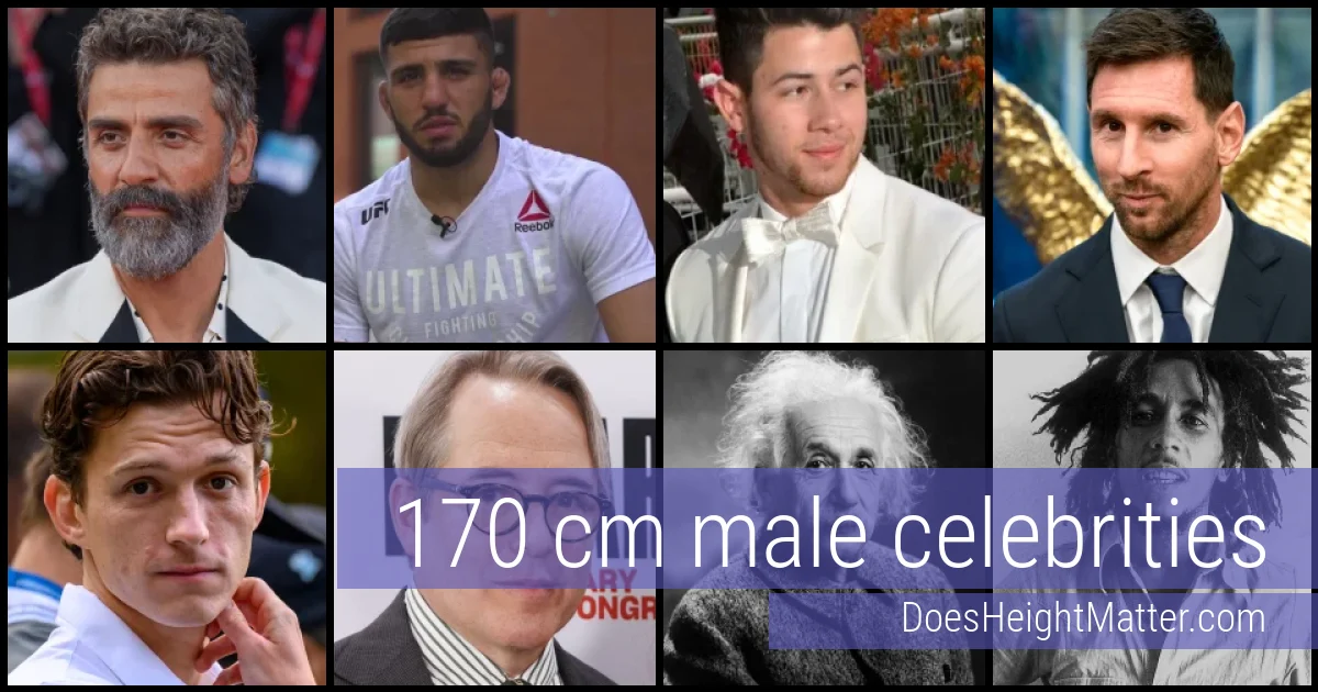 170 cm Male Celebrities and Famous Men