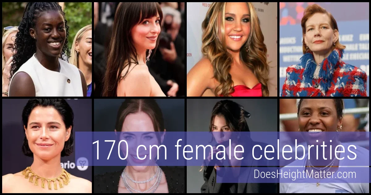 170 cm Female Celebrities and Famous Women