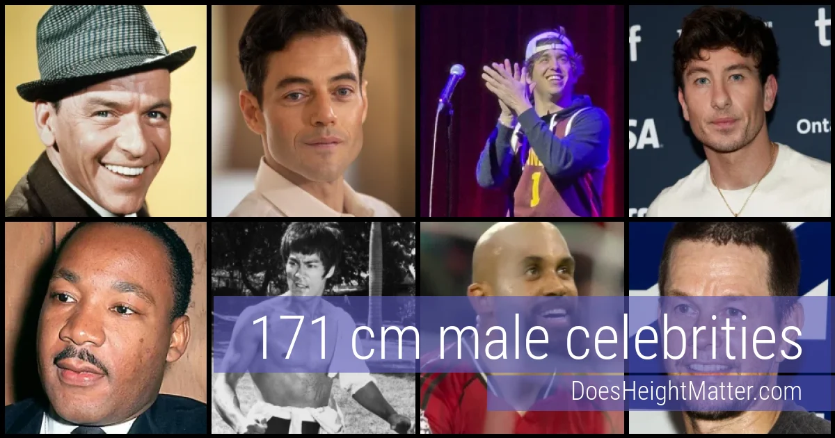 171 cm Male Celebrities and Famous Men