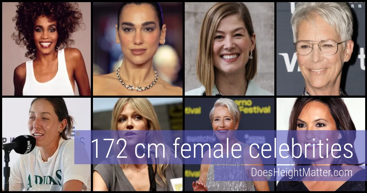 172 cm Female Celebrities and Famous Women