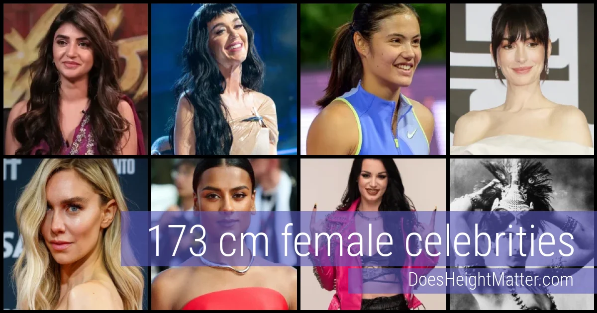 173 cm Female Celebrities and Famous Women