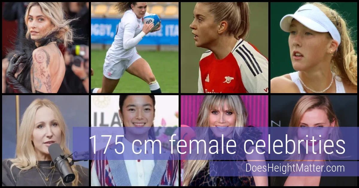 175 cm Female Celebrities and Famous Women
