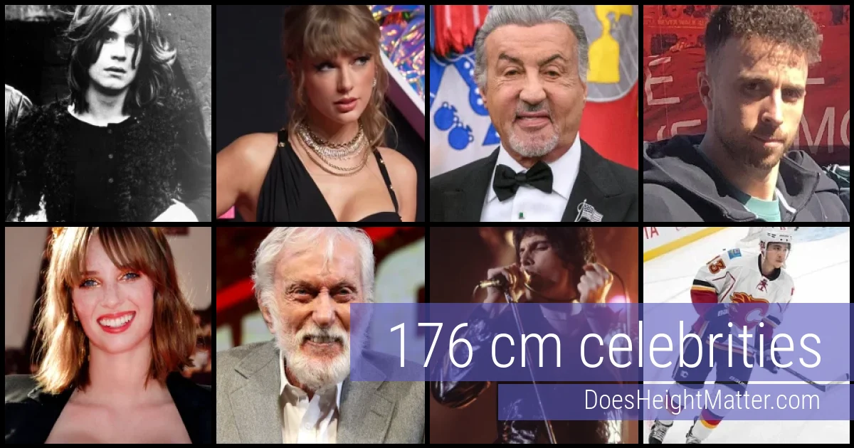 176 cm Celebrities and Famous People