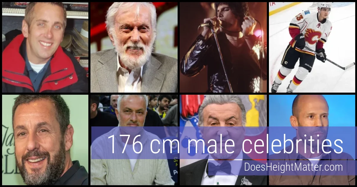 176 cm Male Celebrities and Famous Men
