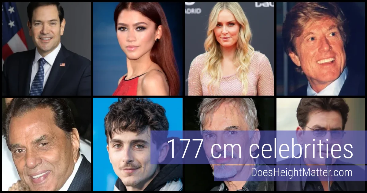 177 cm Celebrities and Famous People