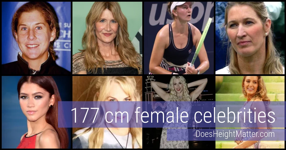 177 cm Female Celebrities and Famous Women