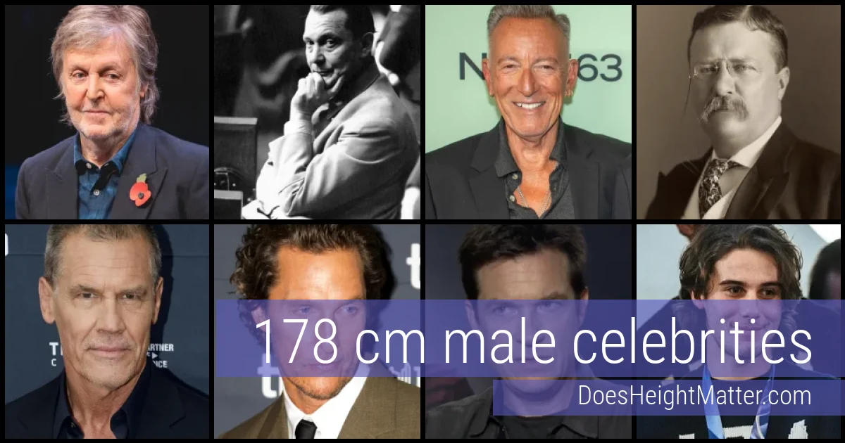 178 cm Male Celebrities and Famous Men