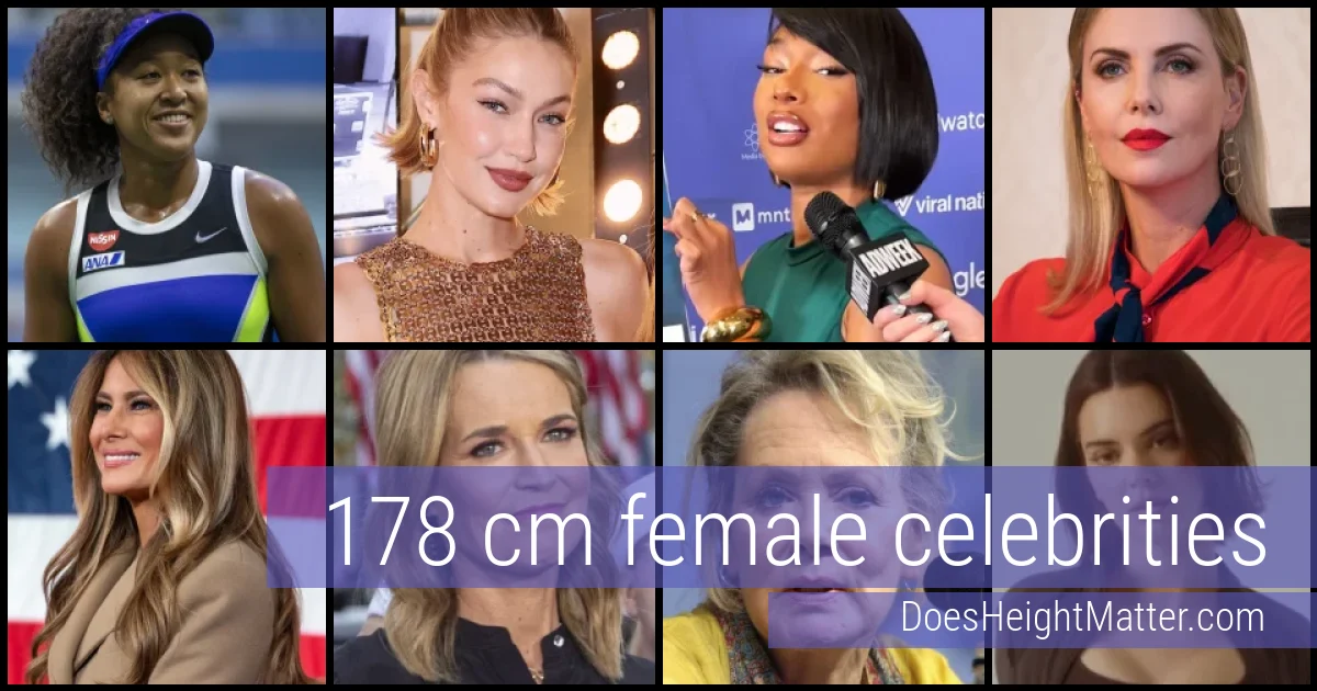 178 cm Female Celebrities and Famous Women