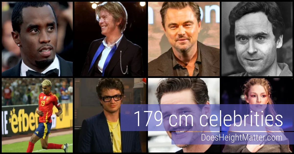 179 cm Celebrities and Famous People