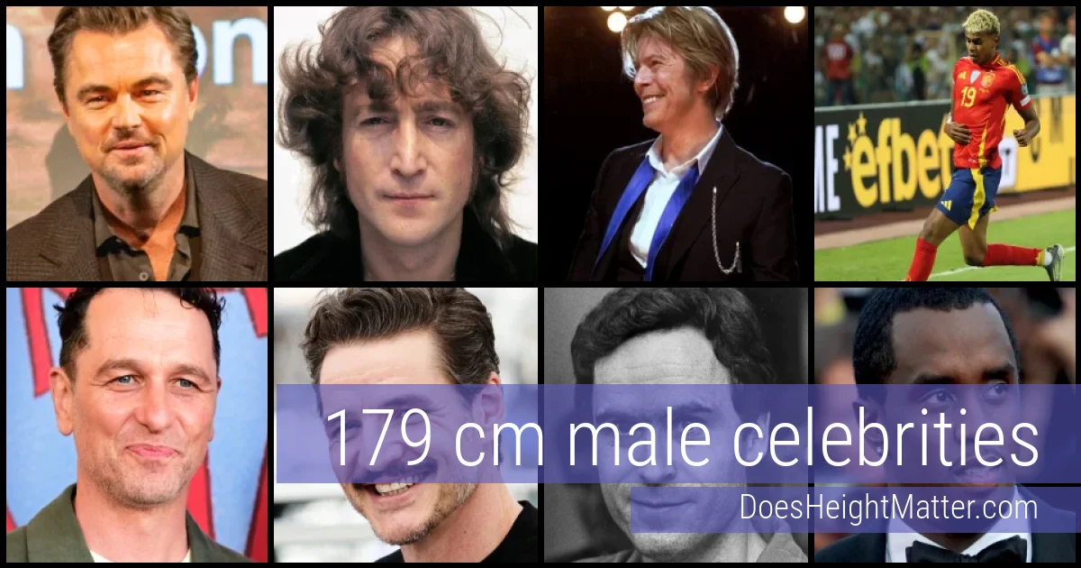 179 cm Male Celebrities and Famous Men