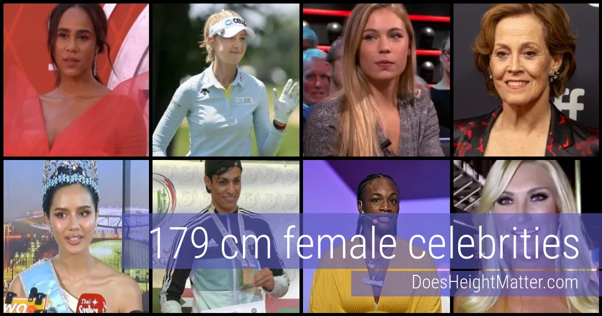 179 cm Female Celebrities and Famous Women