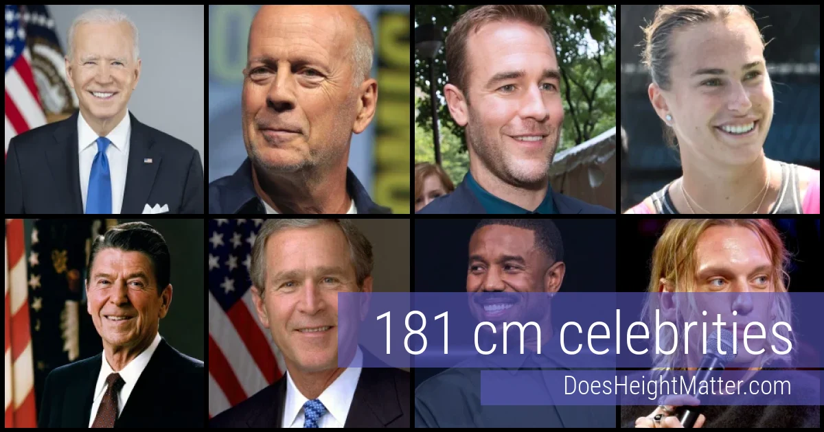 181 cm Celebrities and Famous People