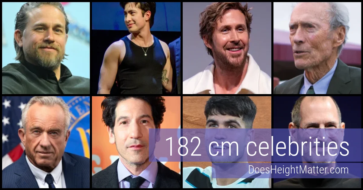 182 cm Celebrities and Famous People