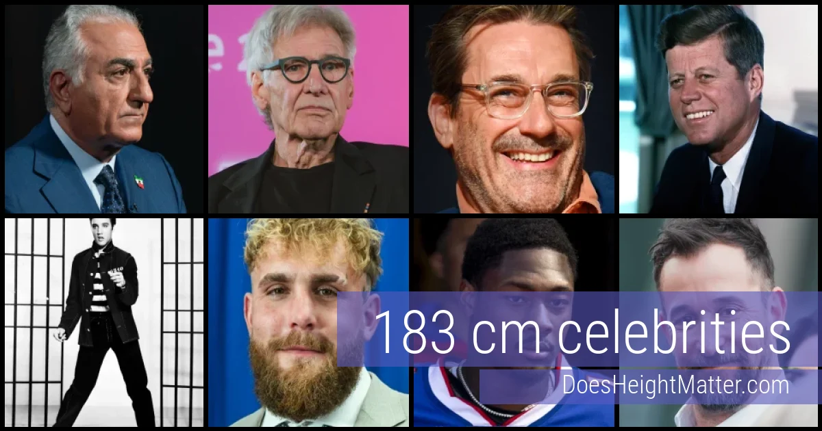 183 cm Celebrities and Famous People