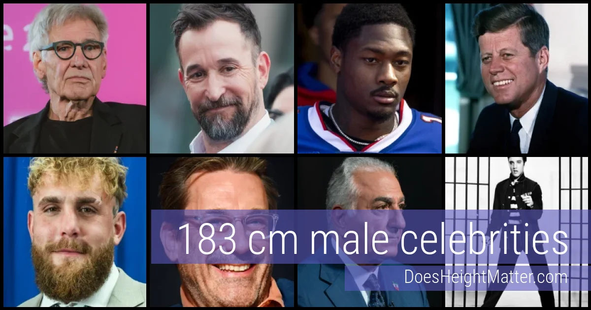 183 cm Male Celebrities and Famous Men