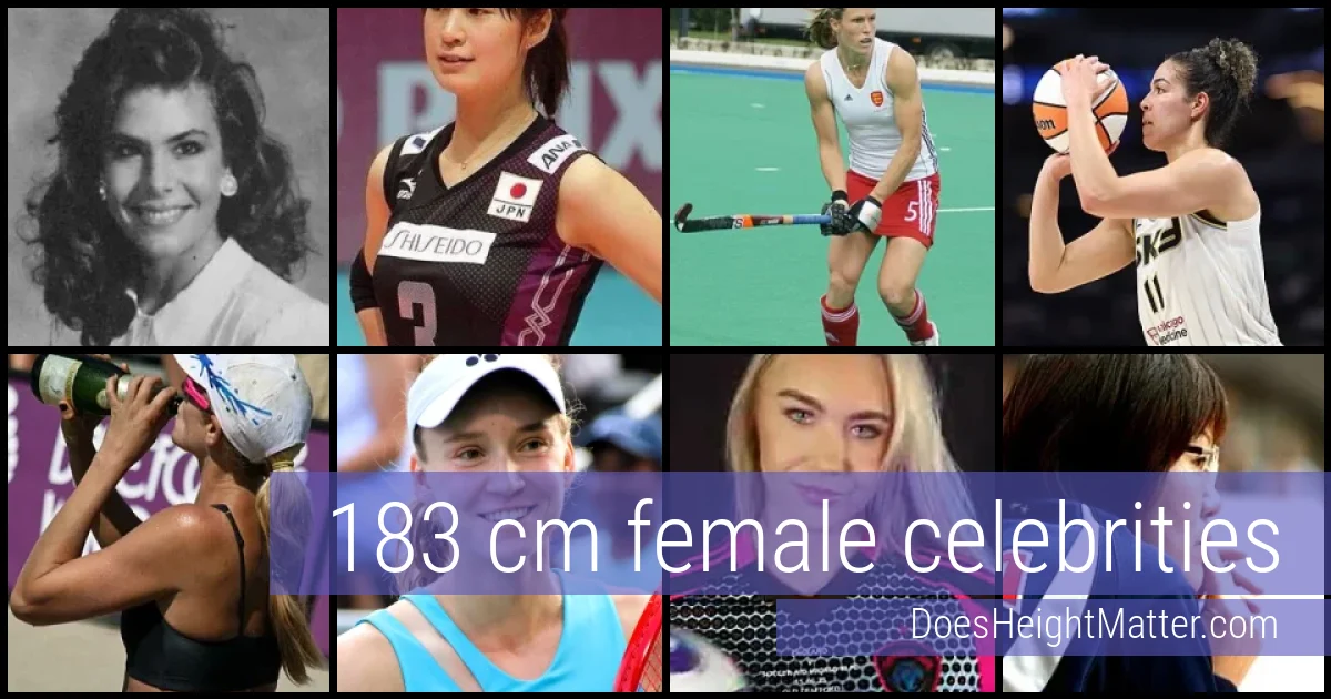 183 cm Female Celebrities and Famous Women
