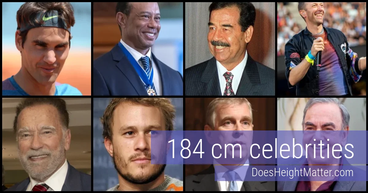 184 cm Celebrities and Famous People