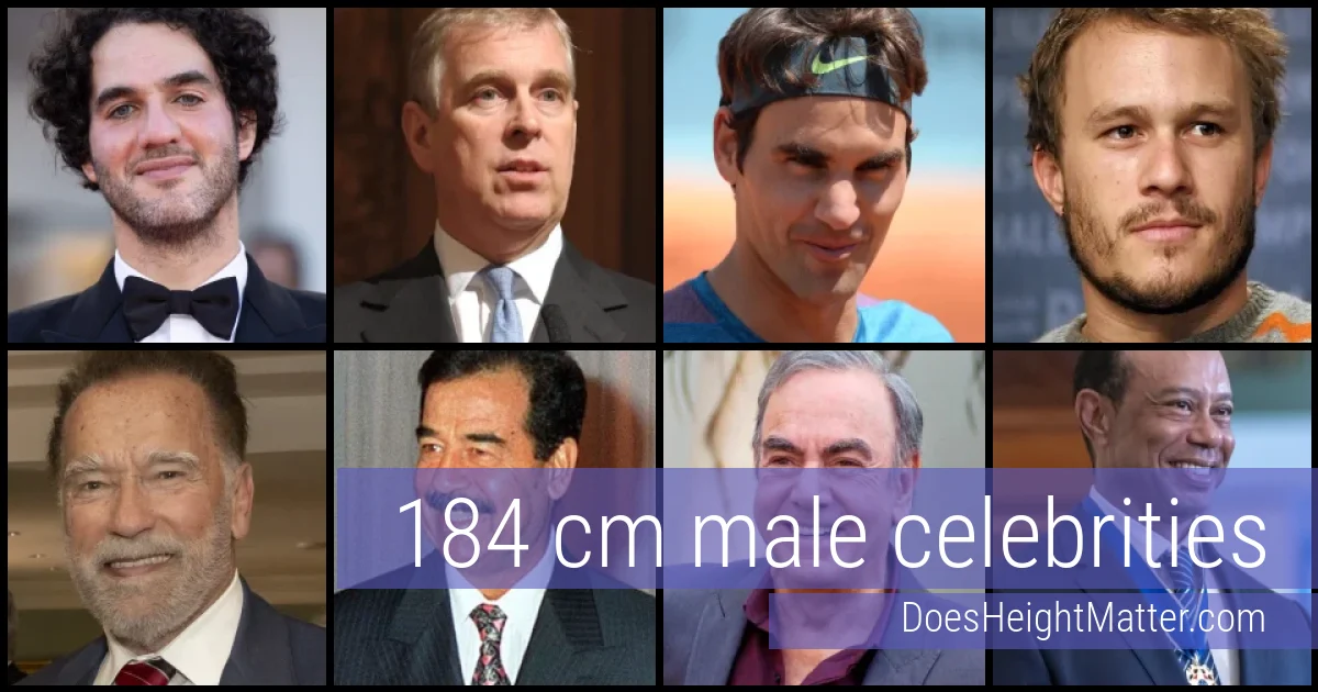 184 cm Male Celebrities and Famous Men