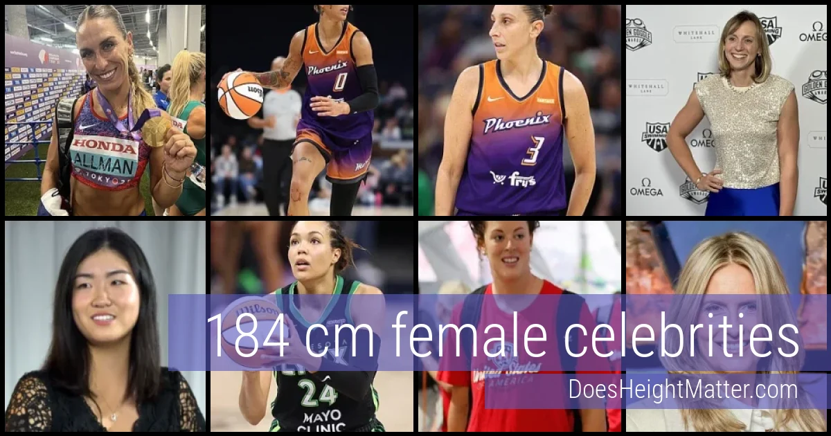 184 cm Female Celebrities and Famous Women