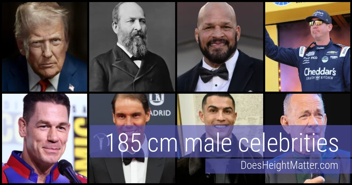 185 cm Male Celebrities and Famous Men